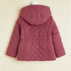 GX481: Girls Burgundy Quilted Coat (2-3 Years)